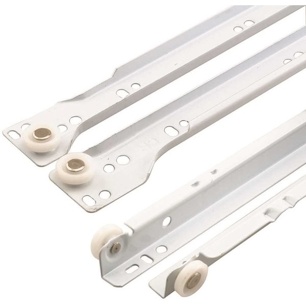 Prime-Line White Bottom Mount RV and Mobile Home Drawer Track Guide Slides MP7213 - main